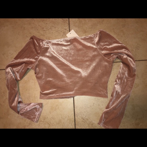 Velvet Cropped Top - Picture 3 of 3